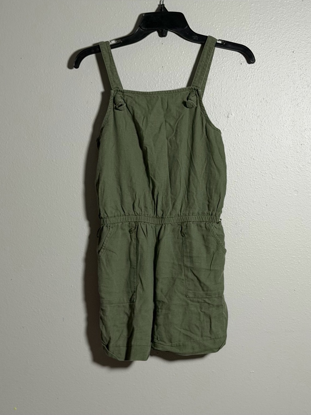 Old Navy Girl Kids Olive Green Sleeveless One-Piece Romper size XL(14)